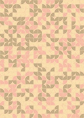 Soyut Geometrik Desen üretken hesaplama sanatı çizimi