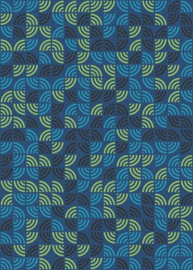 Soyut Geometrik Desen üretken hesaplama sanatı çizimi