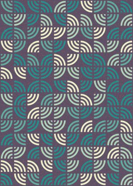 Soyut Geometrik Desen üretken hesaplama sanatı çizimi