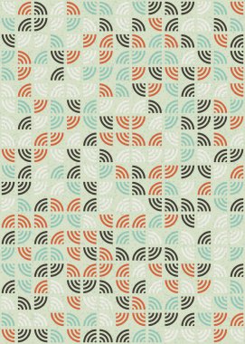 Soyut Geometrik Desen üretken hesaplama sanatı çizimi