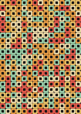 Soyut Geometrik Desen üretken hesaplama sanatı çizimi