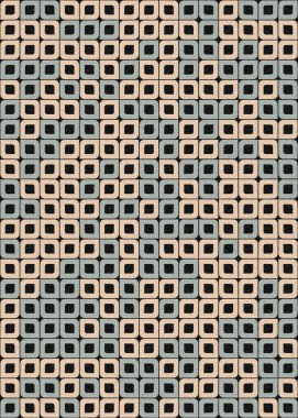 Soyut Geometrik Desen üretken hesaplama sanatı çizimi