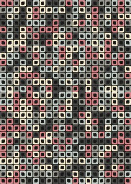 Soyut Geometrik Desen üretken hesaplama sanatı çizimi