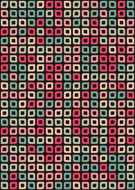 Soyut Geometrik Desen üretken hesaplama sanatı çizimi