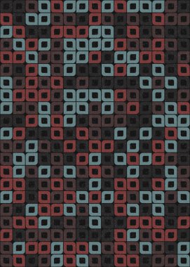 Soyut Geometrik Desen üretken hesaplama sanatı çizimi