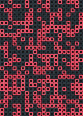 Soyut Geometrik Desen üretken hesaplama sanatı çizimi