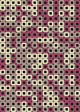 Soyut Geometrik Desen üretken hesaplama sanatı çizimi