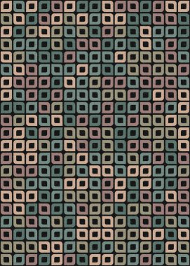 Soyut Geometrik Desen üretken hesaplama sanatı çizimi