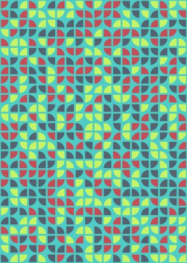 Soyut Geometrik Desen üretken hesaplama sanatı çizimi