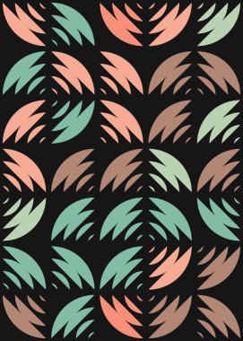 Soyut Geometrik Desen üretken hesaplama sanatı çizimi