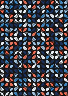 Soyut Geometrik Desen üretken hesaplama sanatı çizimi