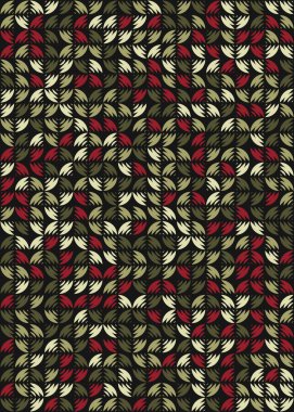 Soyut Geometrik Desen üretken hesaplama sanatı çizimi