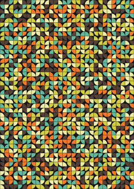 Soyut Geometrik Desen üretken hesaplama sanatı çizimi