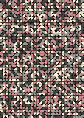 Soyut Geometrik Desen üretken hesaplama sanatı çizimi