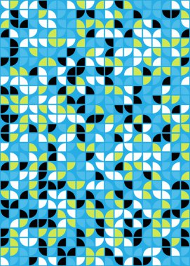 Soyut Geometrik Desen üretken hesaplama sanatı çizimi