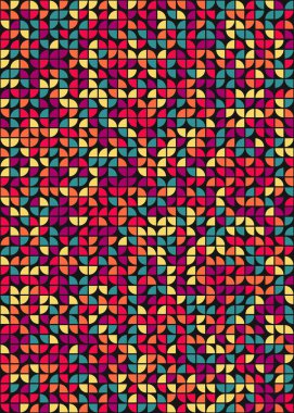 Soyut Geometrik Desen üretken hesaplama sanatı çizimi