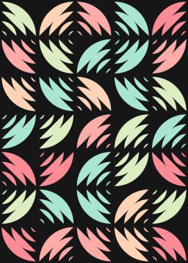 Soyut Geometrik Desen üretken hesaplama sanatı çizimi