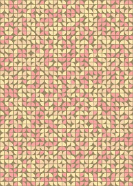 Soyut Geometrik Desen üretken hesaplama sanatı çizimi