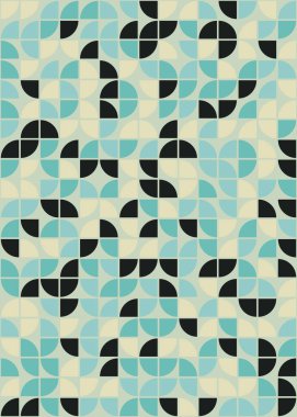 Soyut Geometrik Desen üretken hesaplama sanatı çizimi