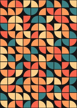 Soyut Geometrik Desen üretken hesaplama sanatı çizimi