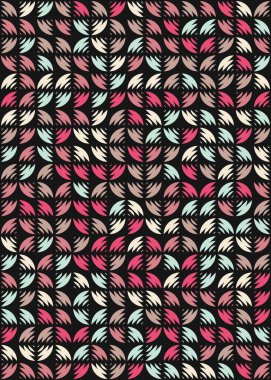 Soyut Geometrik Desen üretken hesaplama sanatı çizimi