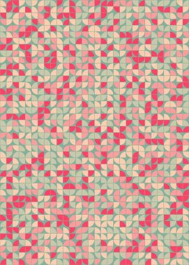 Soyut Geometrik Desen üretken hesaplama sanatı çizimi