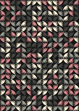 Soyut Geometrik Desen üretken hesaplama sanatı çizimi