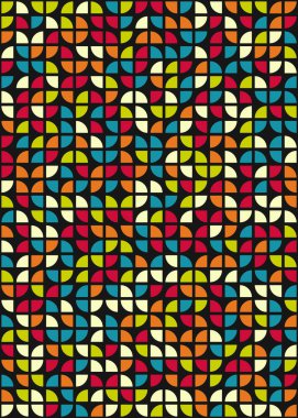 Soyut Geometrik Desen üretken hesaplama sanatı çizimi