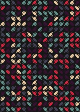 Soyut Geometrik Desen üretken hesaplama sanatı çizimi