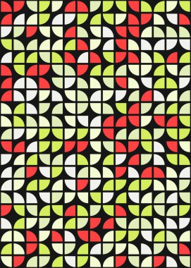 Soyut Geometrik Desen üretken hesaplama sanatı çizimi