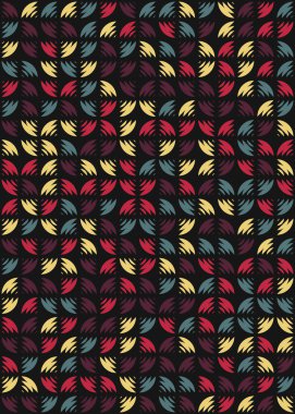 Soyut Geometrik Desen üretken hesaplama sanatı çizimi