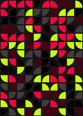 Soyut Geometrik Desen üretken hesaplama sanatı çizimi