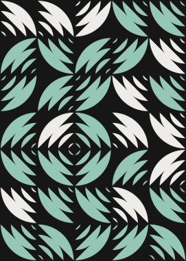 Soyut Geometrik Desen üretken hesaplama sanatı çizimi