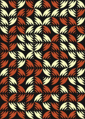 Soyut Geometrik Desen üretken hesaplama sanatı çizimi