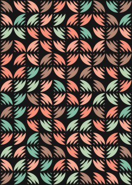 Soyut Geometrik Desen üretken hesaplama sanatı çizimi