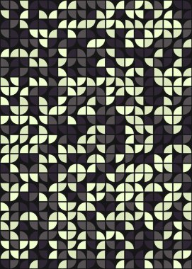 Soyut Geometrik Desen üretken hesaplama sanatı çizimi