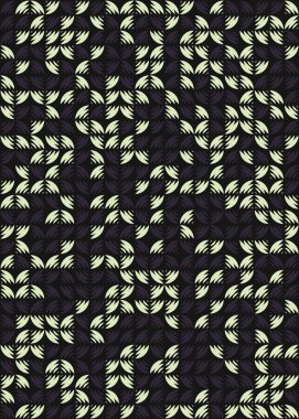 Soyut Geometrik Desen üretken hesaplama sanatı çizimi