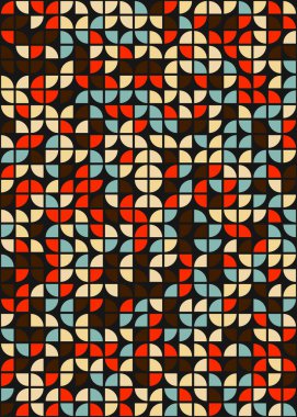 Soyut Geometrik Desen üretken hesaplama sanatı çizimi