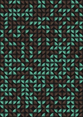 Soyut Geometrik Desen üretken hesaplama sanatı çizimi