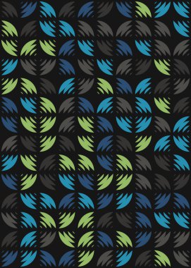 Soyut Geometrik Desen üretken hesaplama sanatı çizimi