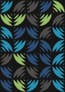 Soyut Geometrik Desen üretken hesaplama sanatı çizimi