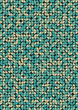 Soyut Geometrik Desen üretken hesaplama sanatı çizimi