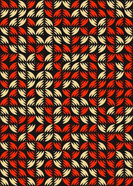 Soyut Geometrik Desen üretken hesaplama sanatı çizimi