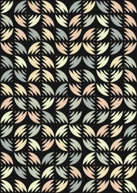 Soyut Geometrik Desen üretken hesaplama sanatı çizimi