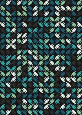 Soyut Geometrik Desen üretken hesaplama sanatı çizimi