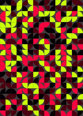 Soyut Geometrik Desen üretken hesaplama sanatı çizimi