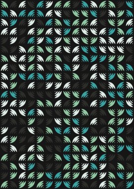 Soyut Geometrik Desen üretken hesaplama sanatı çizimi