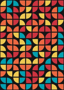 Soyut Geometrik Desen üretken hesaplama sanatı çizimi