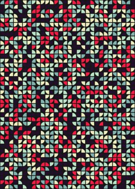 Soyut Geometrik Desen üretken hesaplama sanatı çizimi