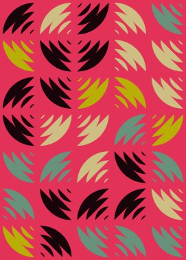 Soyut Geometrik Desen üretken hesaplama sanatı çizimi